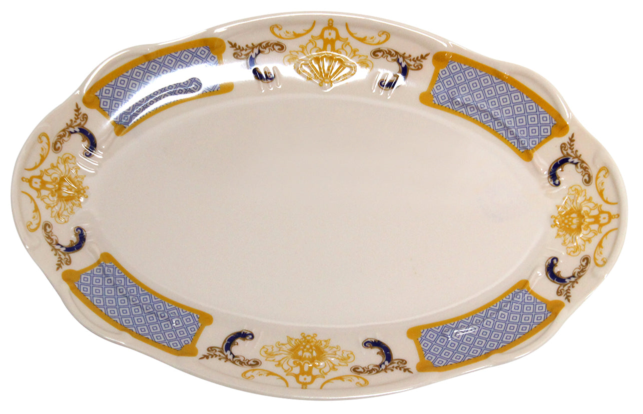 PLATO OVALADO 12 MELAMINA BEIGE DECO SKU : 003-201-030