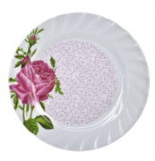 PLATO PASTELERO ONDULADO 6" DE MELAMINA FLOR ROSA     SKU : 003-025-050