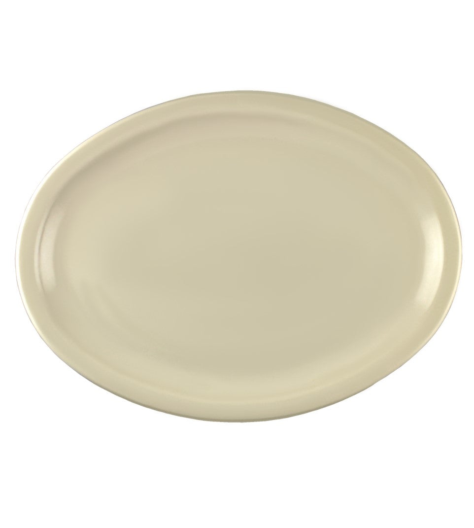 PLATO OVALADO 11.5" BEIGE DE MELAMINA SKU : 004-008-101