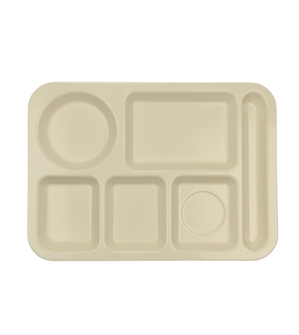 CHAROLA DE 6 SECCIONES BEIGE DE MELAMINA SKU : 004-008-116