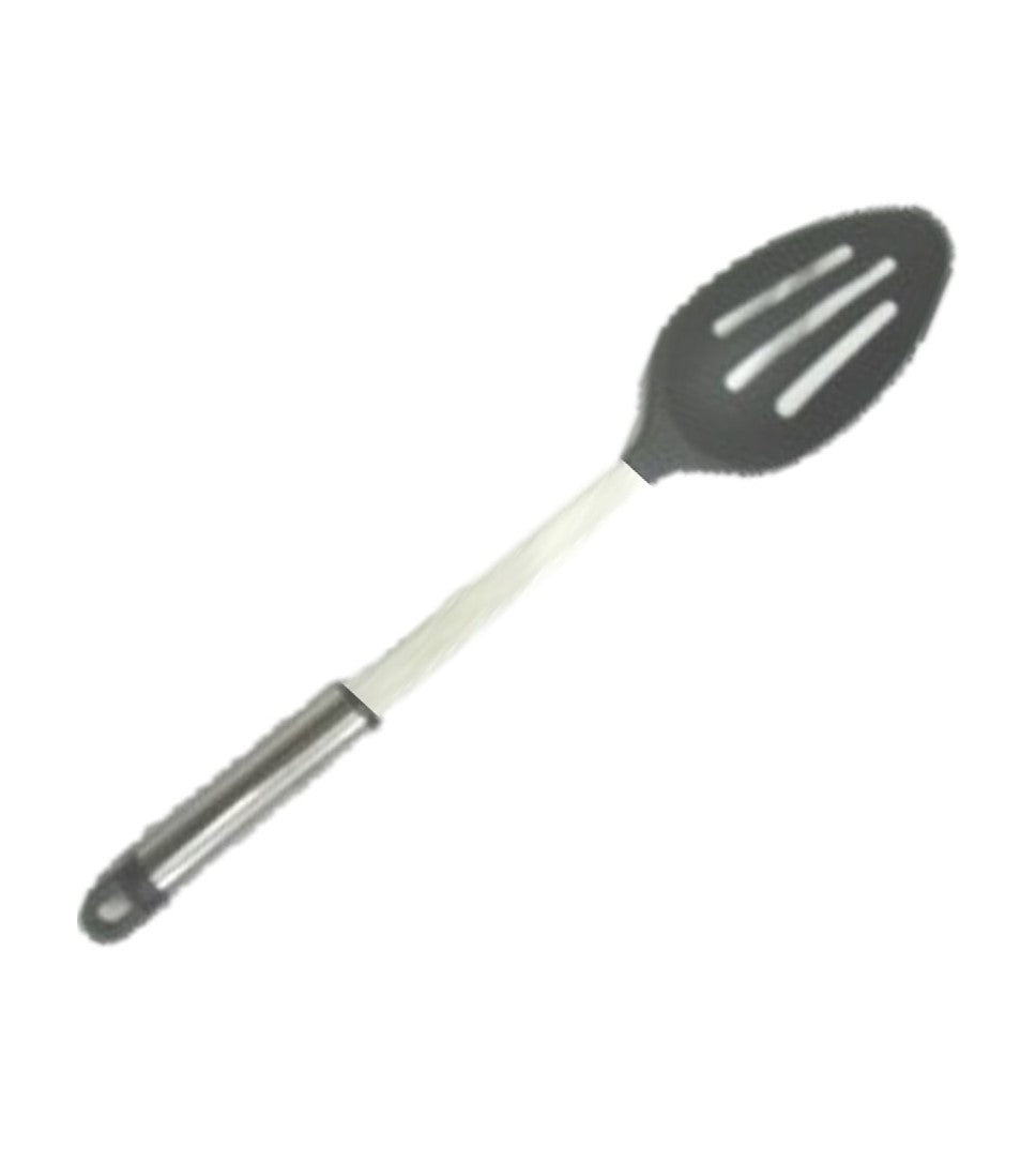 CUCHARA C/RANURA NYLON Y MANGO METAL SKU : 021-001-003