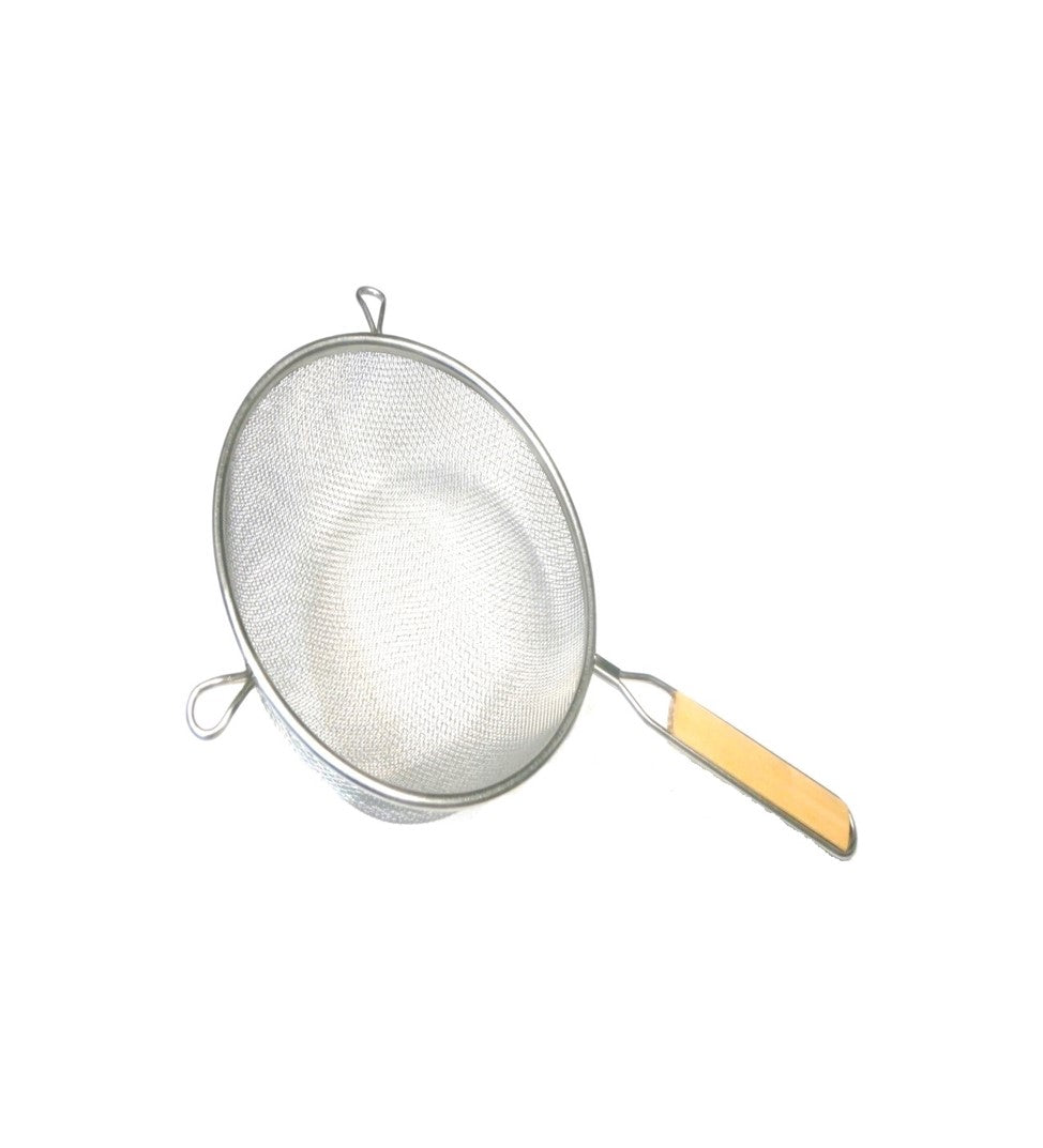 COLADOR ACERO INOXIDABLE 14CM MALLA DOBLE/MGO MAD SKU : 022-003-002