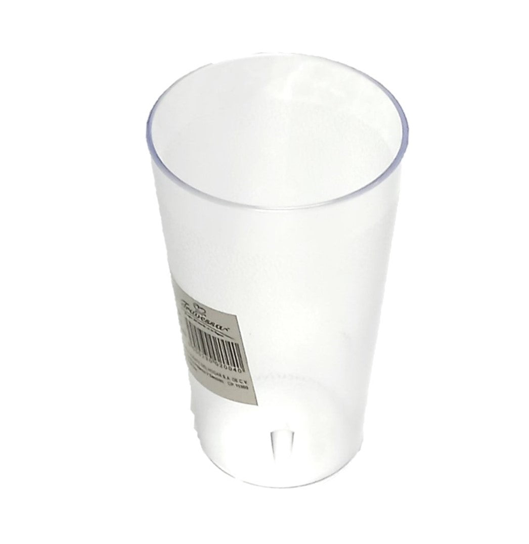 VASO TRANSPARENTE POLICARBONATO 12OZ, 7.4x13CM     SKU : 023-002-004