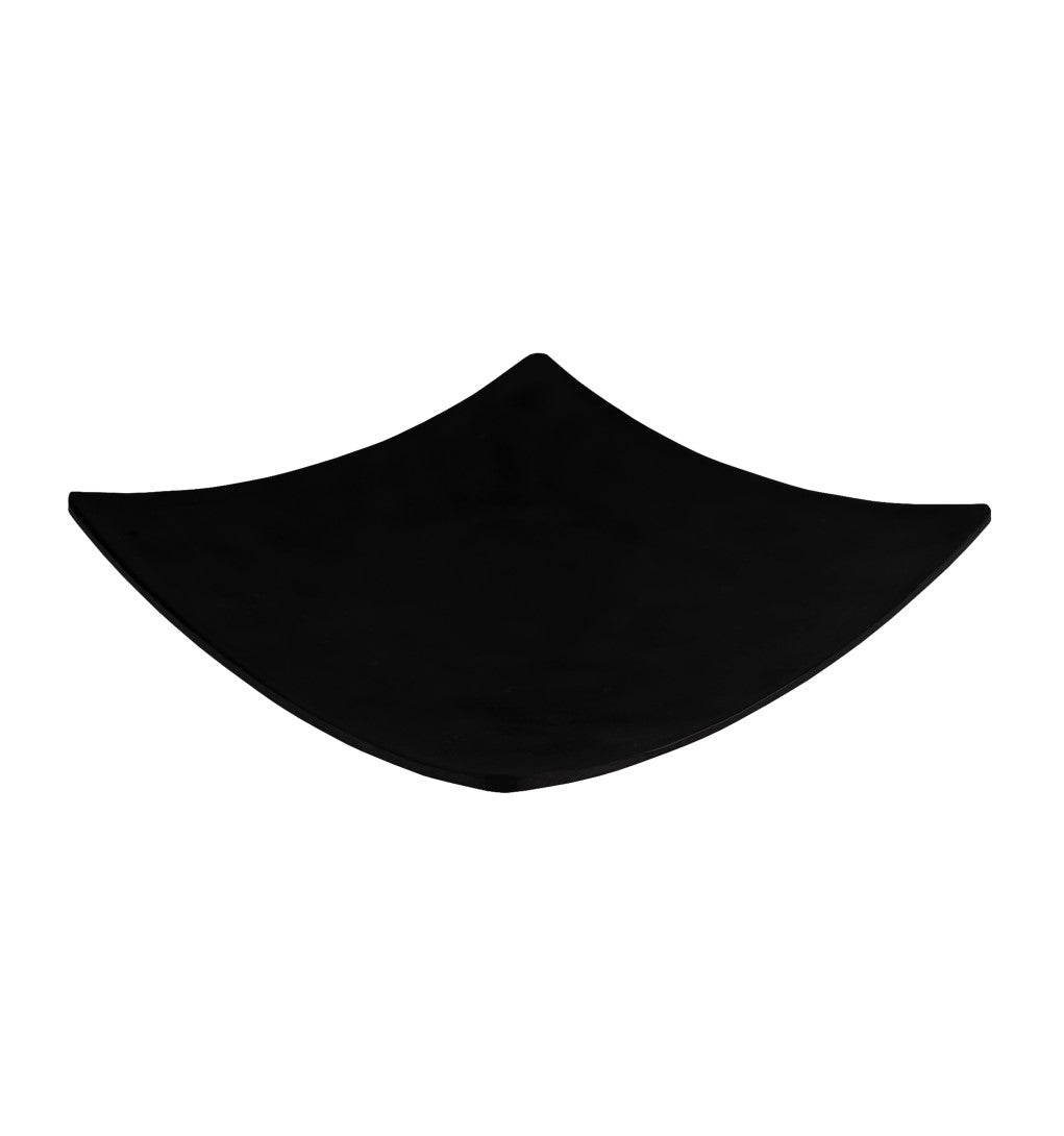 PLATO CUADRADO 22 CM MELAMINA JET BLACK SKU : 105-051-107