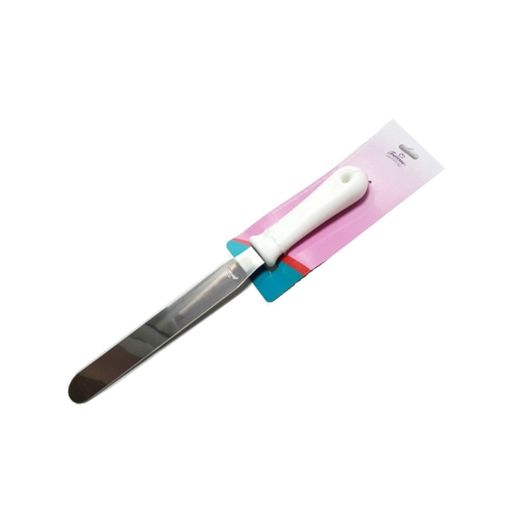 ESPATULA PASTELERA DE 8" MANGO PLASTICO BLANCO     SKU : 120-002-102