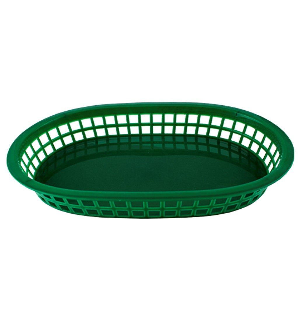CANASTA FAST FOOD OBLONGA 27.5X17.5X4CM, VERDE SKU : 121-002-002