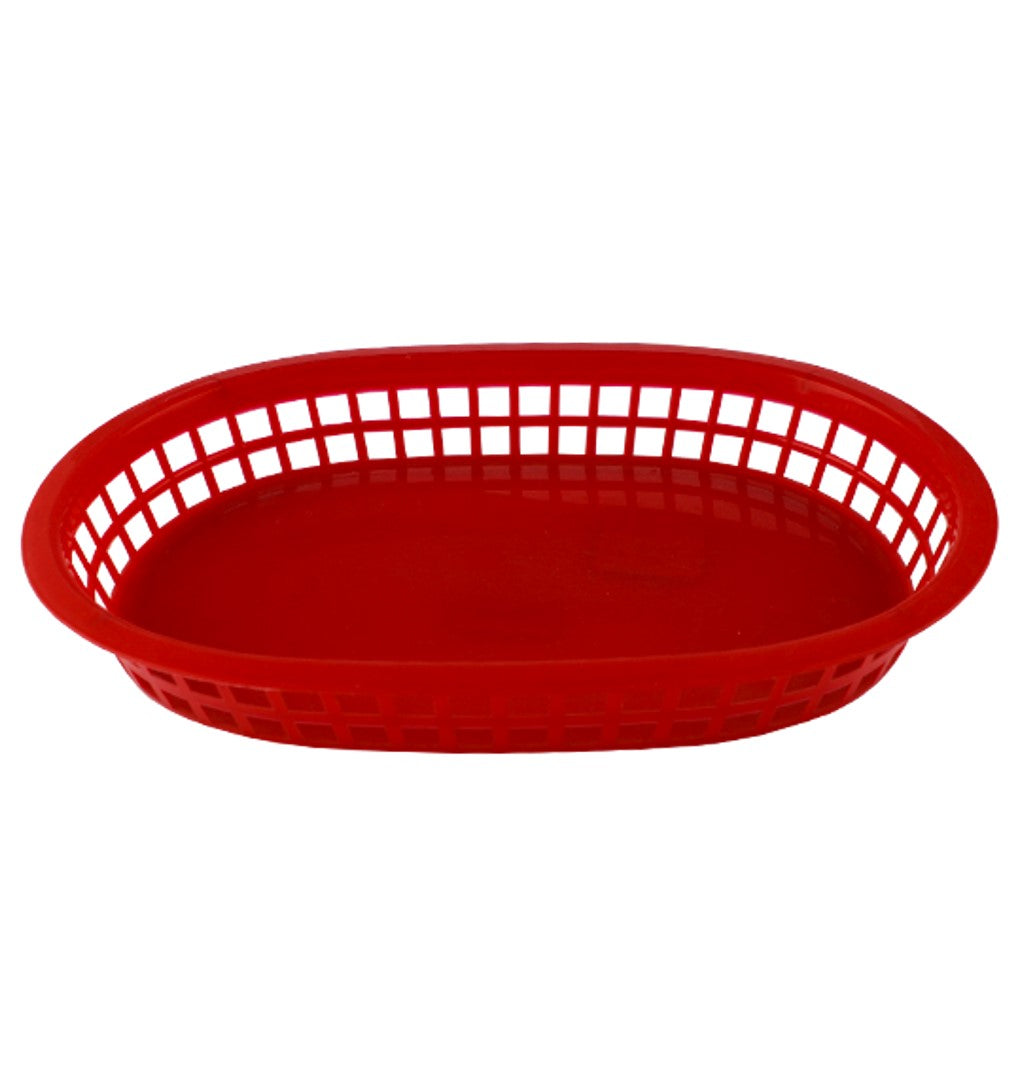 CANASTA FAST FOOD OBLONGA 27.5X17.5X4CM,ROJO SKU : 121-002-003