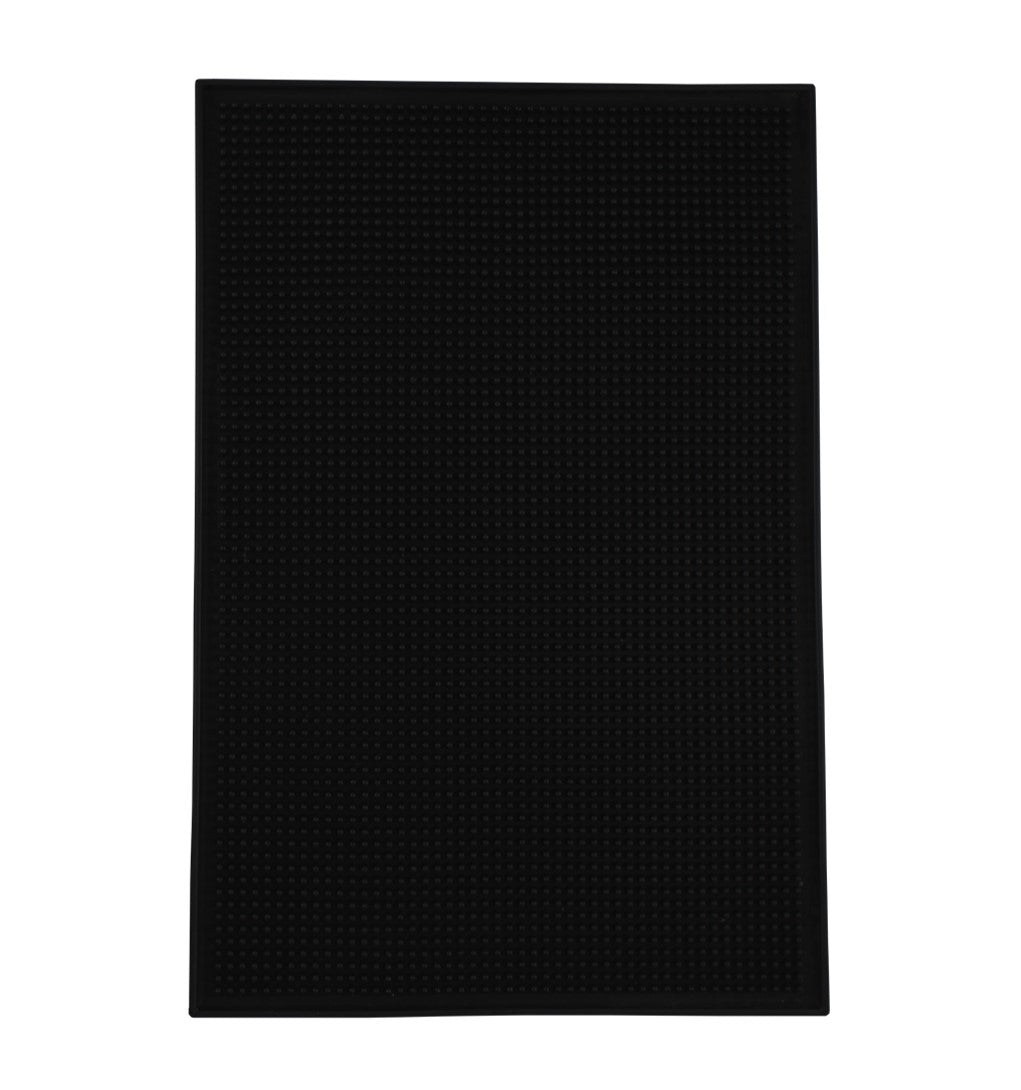 TAPETE PARA BAR DE PLASTICO 45X31X1CM NEGRO     SKU : 122-001-002
