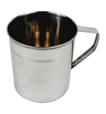 POCILLO ACERO INOXIDABLE C/RAYAS 10 CM SKU : 146-101-010