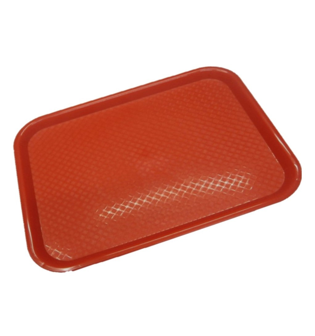 CHAROLA FAST FOOD PLASTICO ROJO 12X16"     SKU : 156-003-003