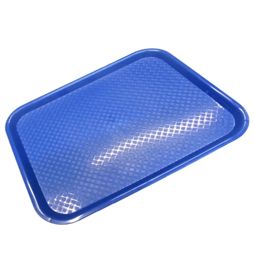 CHAROLA FAST FOOD PLASTICO AZUL 14X18"     SKU : 156-004-007