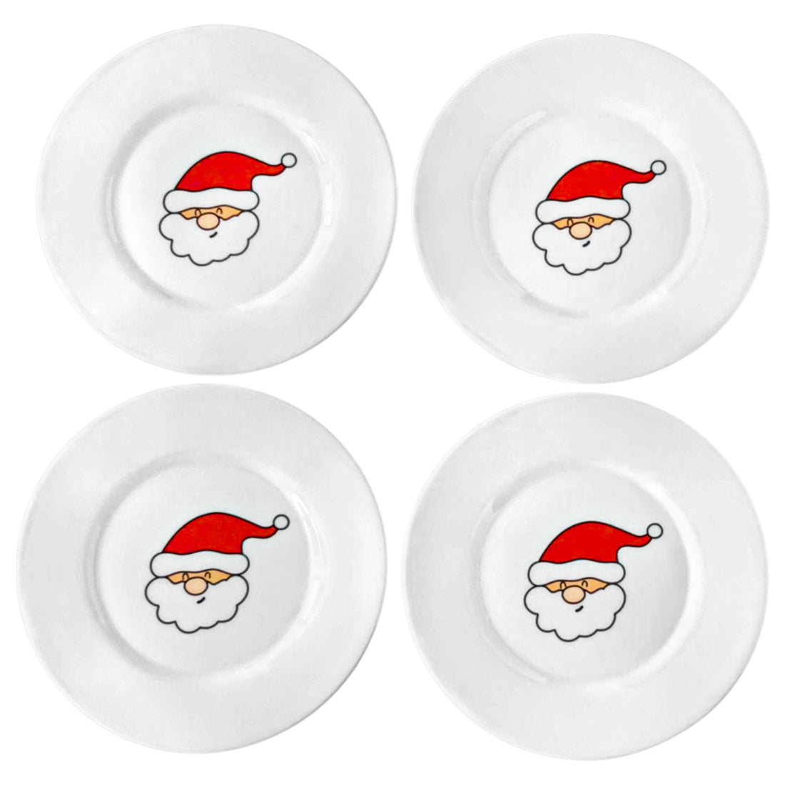 SET 4 PLATOS POSTRE 6" MELAMINA NAVIDAD          SKU : 003-026-950