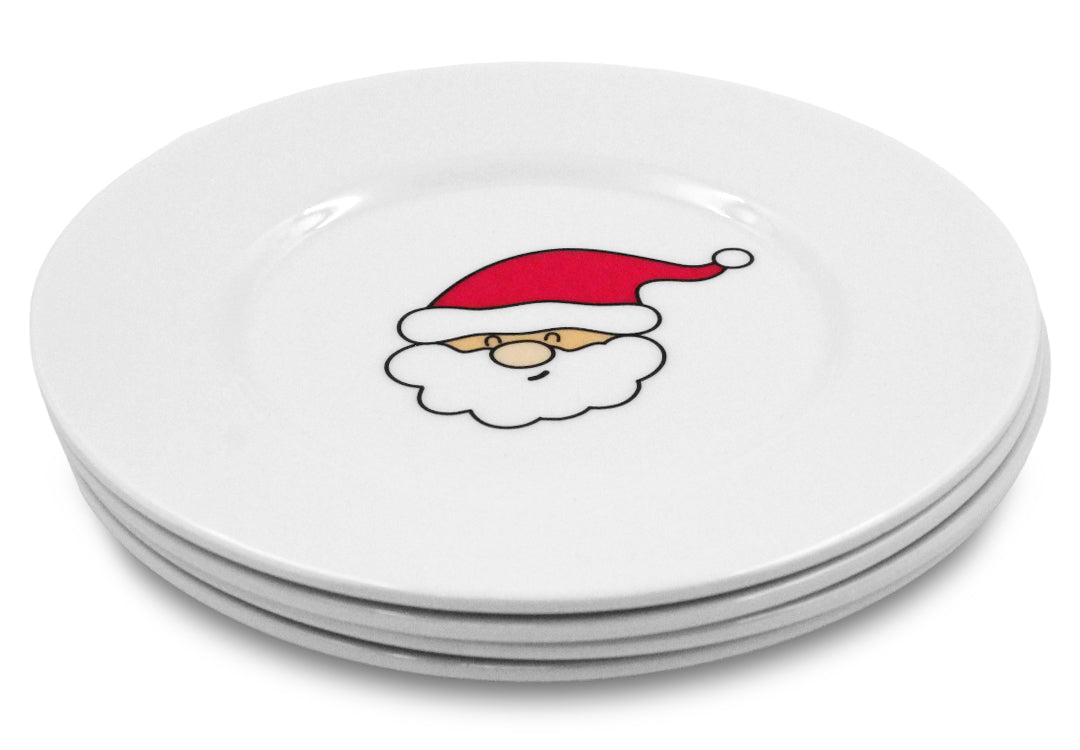 SET 4 PLATOS POSTRE 6" MELAMINA NAVIDAD          SKU : 003-026-950