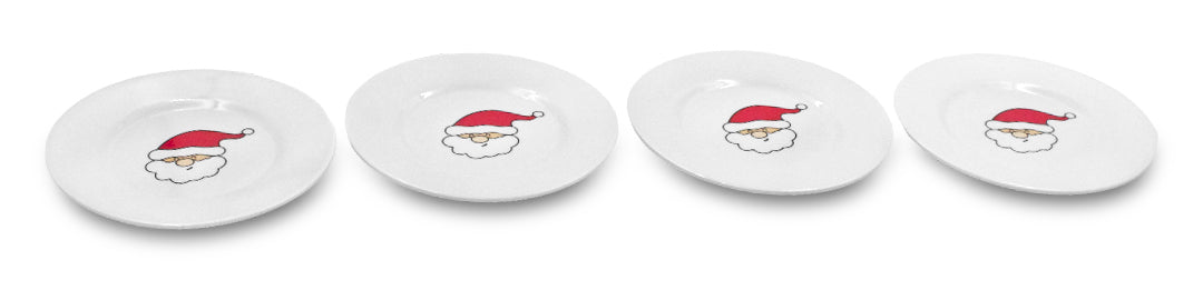 SET 4 PLATOS POSTRE 6" MELAMINA NAVIDAD          SKU : 003-026-950