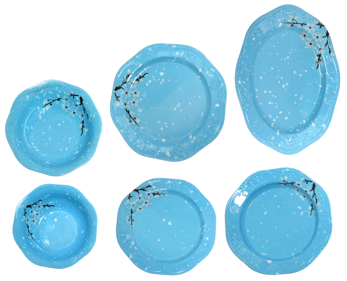 PLATO PASTELERO 8 MELAMINA AZUL DECO         SKU: 003-301-020