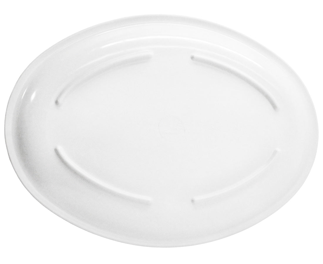 PLATO OVALADO 13" DE MELAMINA BLANCA     SKU : 004-009-102