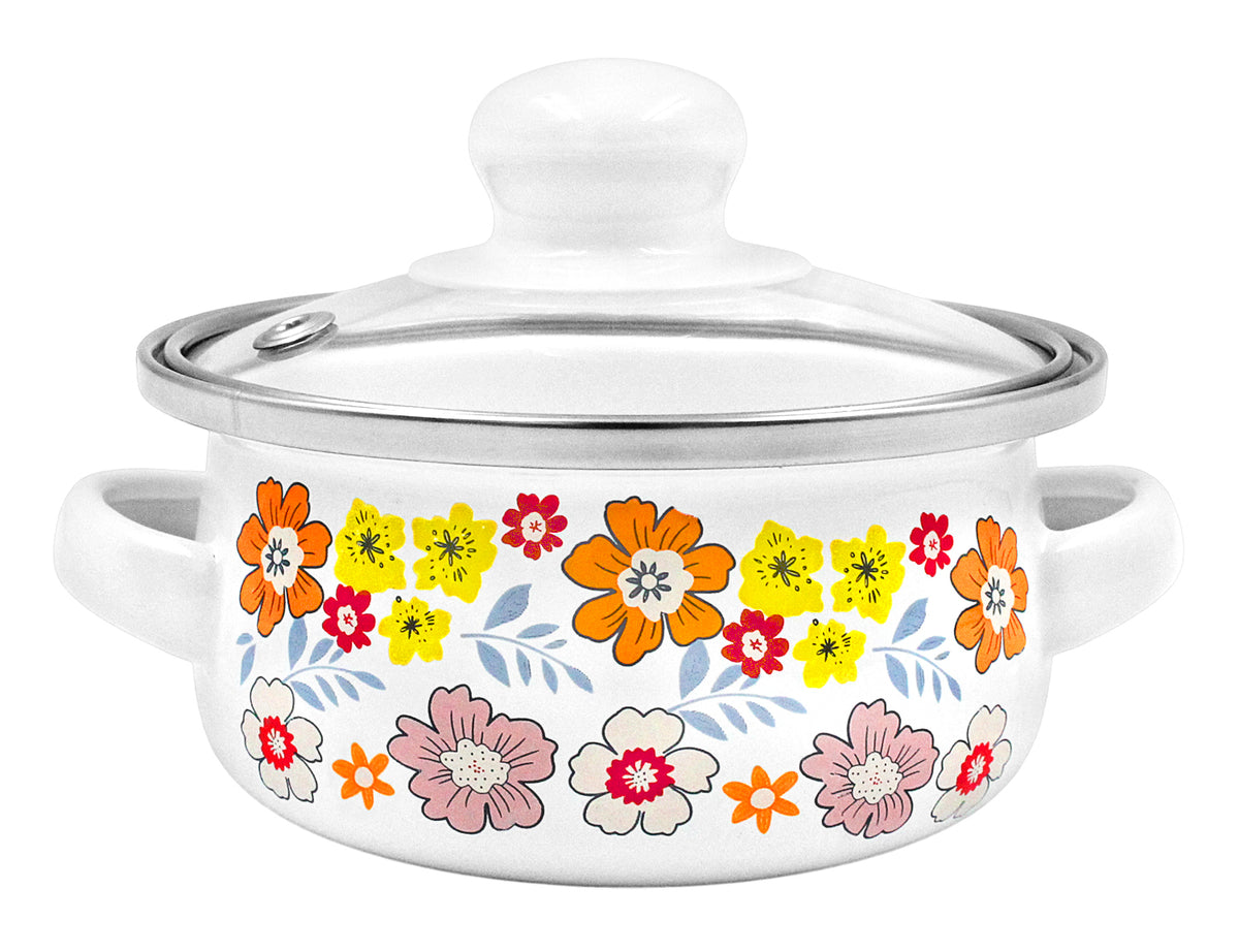 SET 3 OLLAS PELTRE TV12,14,16CM FLORES AGU         SKU : 043-041-001