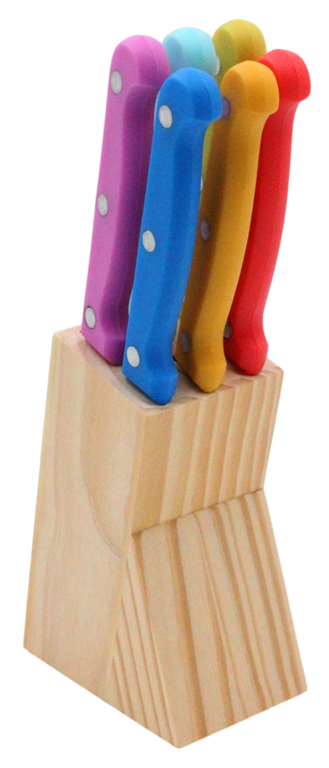 JGO. 6 CUCH. FILETERO MGO. COLOR BASE MD          SKU : 050-001-011