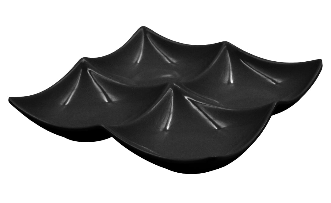 PLATO CUATRO SECC 7" MELA NEGRO DIAM          SKU : 105-015-166