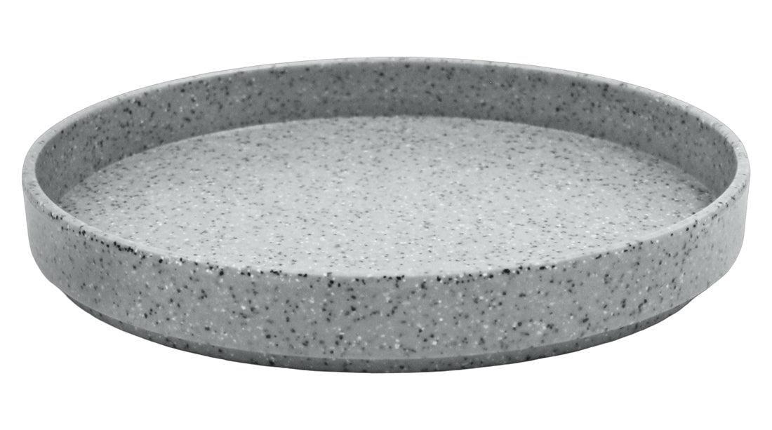 PLATO REDONDO PESTAÑA 20.5CM GRIS DIAM.          SKU : 105-018-165