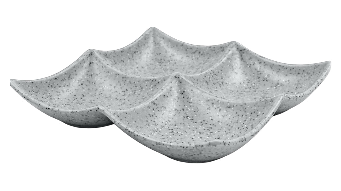 PLATO CUATRO SECC 7" MELA. GRIS DIAM.          SKU : 105-018-166