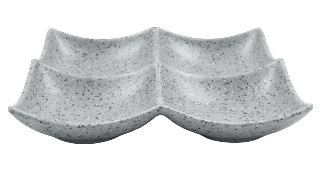 PLATO CUATRO SECC 7" MELA. GRIS DIAM.          SKU : 105-018-166