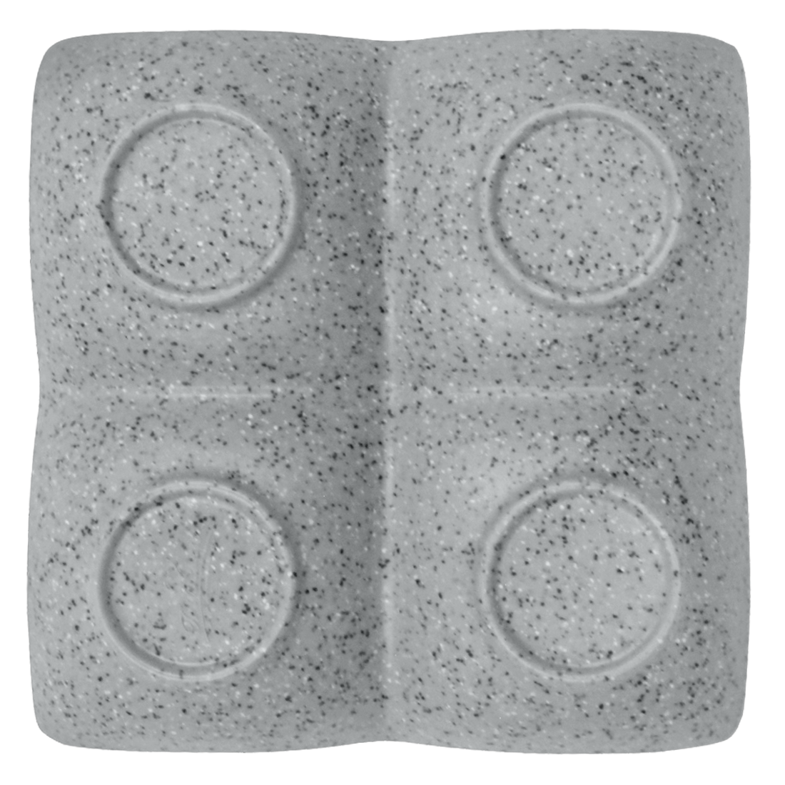 PLATO CUATRO SECC 7" MELA. GRIS DIAM.          SKU : 105-018-166