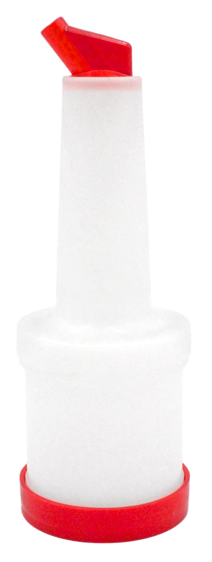 VERTEDOR DE JUGO 1/2L DE PLASTICO, ROJO     SKU : 122-006-003