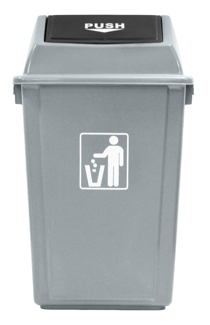 BOTE DE BASURA 58L PP GRIS           SKU : 130-005-058