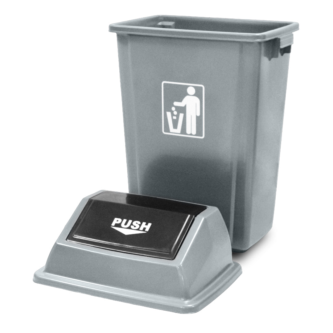 BOTE DE BASURA 58L PP GRIS           SKU : 130-005-058