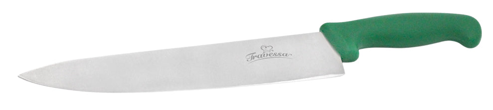 CUCHILLO CHEF 10" VERDE OBLICUO     SKU : 152-101-310