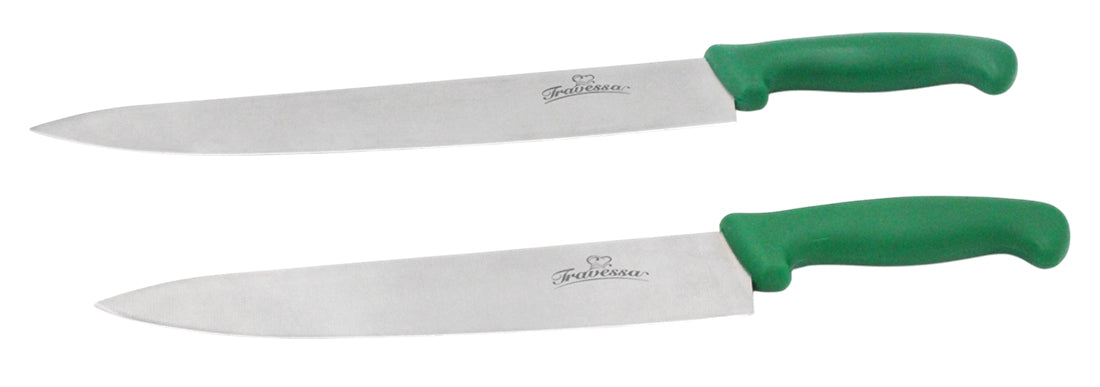 CUCHILLO CHEF 12" VERDE OBLICUO     SKU : 152-101-312