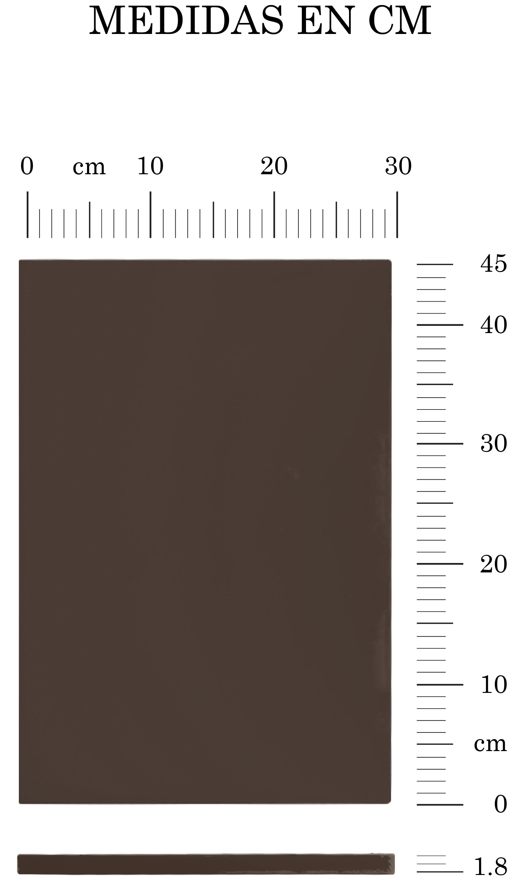 TABLA PARA PICAR 45x30x1.8CM PE CAFÉ          SKU : 170-001-126