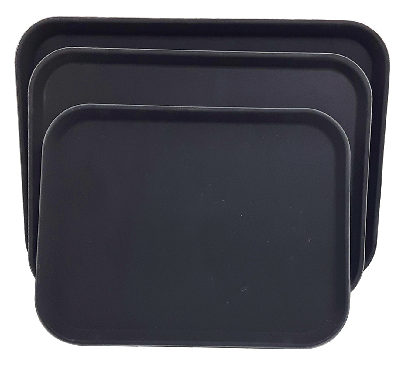 CHAROLA RECTANGULAR 40.5X56 FIBRA DE VIDRIO NEGRA     SKU : 056-003-006