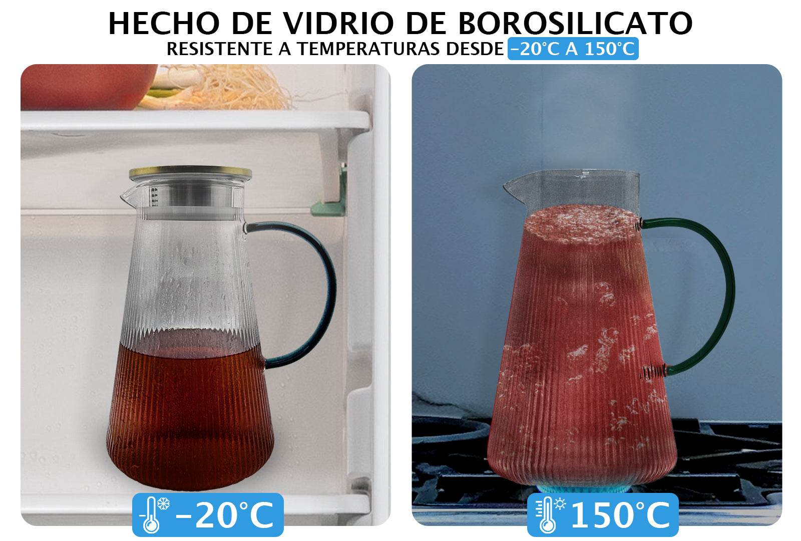 JARRA DE VIDRIO CON 6 VASOS DE 320 ML        SKU : 025-006-905