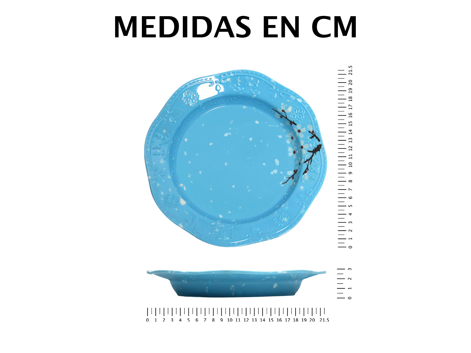 PLATO SOPERO 8.5 MELAMINA AZUL DECO       SKU : 003-301-021