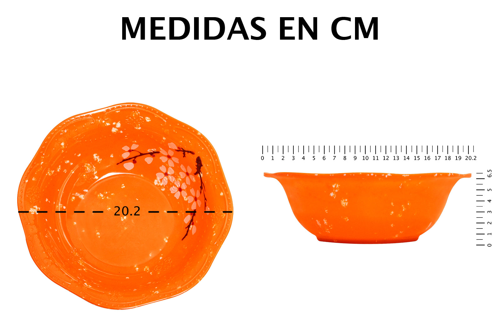 TAZON 8 MELAMINA NARANJA DECO    SKU : 003-302-019