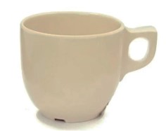 TAZA 8 X 7CM BEIGE DE MELAMINA     SKU : 004-008-118