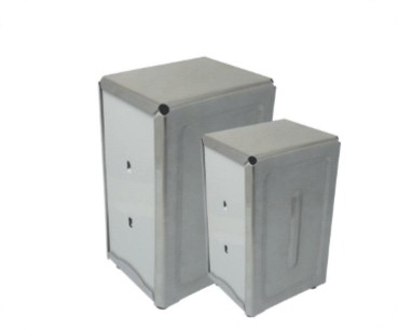 DISPENSADOR SERVILLETAS ACERO INOXIDABLE 10x12x14     SKU : 123-003-014