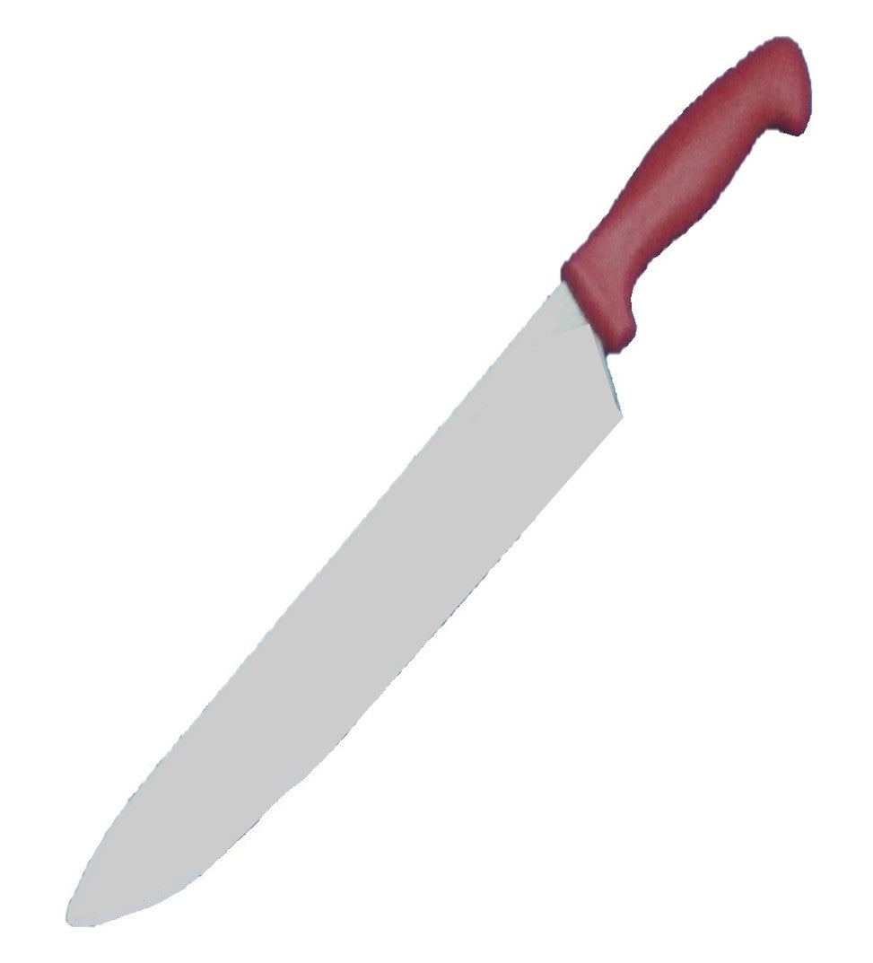 CUCHILLO CHEF 12" ROJO OBLICUO     SKU : 152-101-512